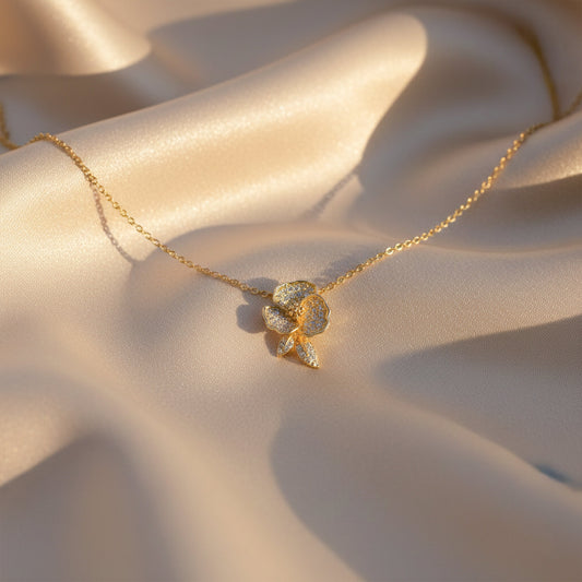 Celeste Bloom Diamond Pendant Necklace jewellery product view 2