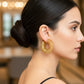 Spiral Gold Hoop Earrings jewellery product view 2
