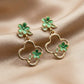 Green Blossom Luxe Earrings jewellery product view 1