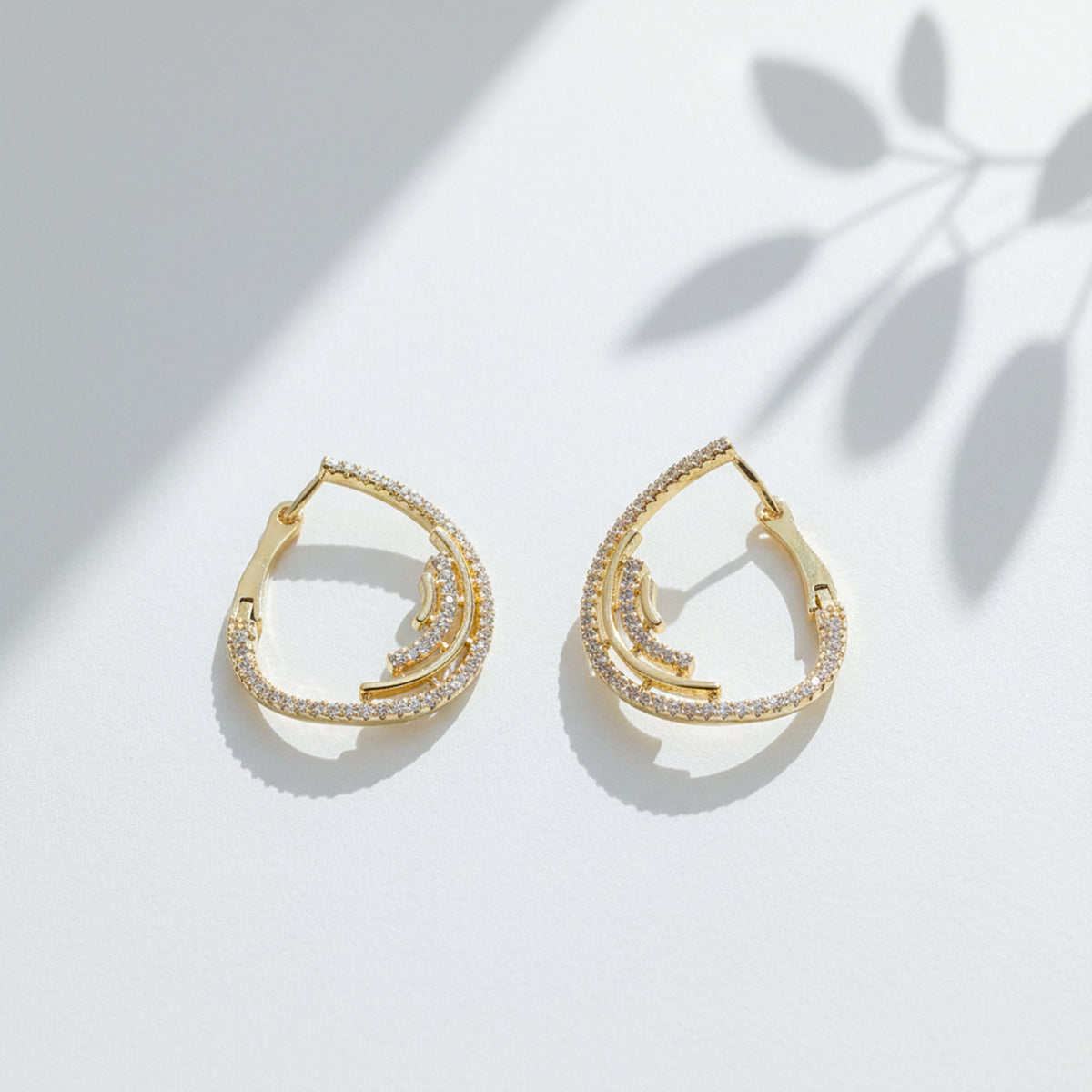 Elite Halo Zircon Hoop Earrings jewellery product view 7