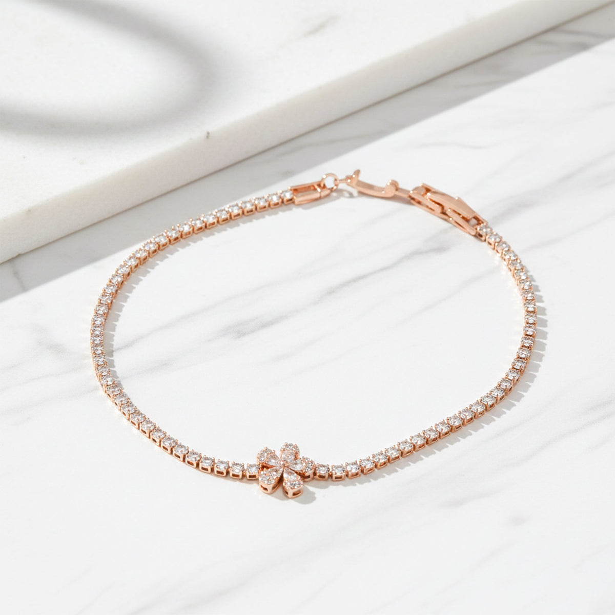 AuraBloom Diamond Chain Bracelet jewellery product view 3