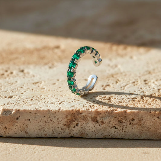 Prestige Green Stone Eternity Ring jewellery product view 2