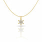 Golden Snowflake Diamond Necklace jewellery product view 3