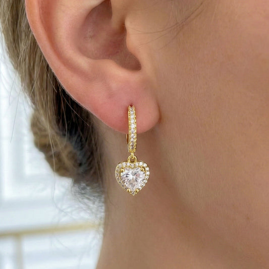 Zenvia Heart Luxe Earrings jewellery product view 2