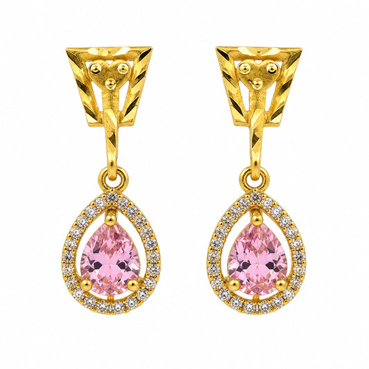 Pink Noor Earrings jewellery product view 2