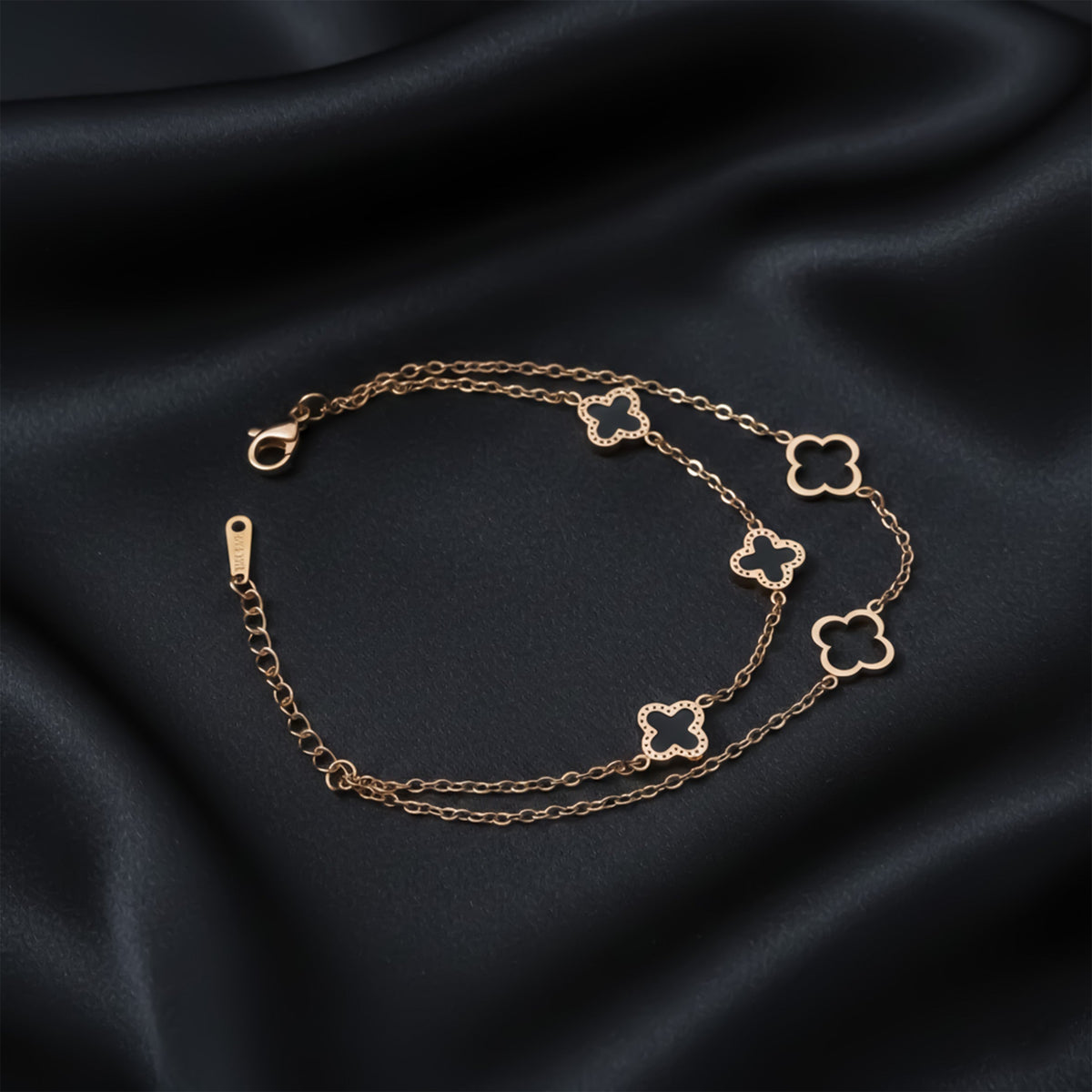 Luxe Clover Charm Bracelet jewellery product view 2