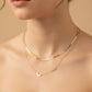 Layered Love Heart Gold Necklace jewellery product view 3