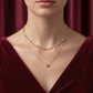 Luxpenny Dual Layer Gold Heart Necklace jewellery product view 3