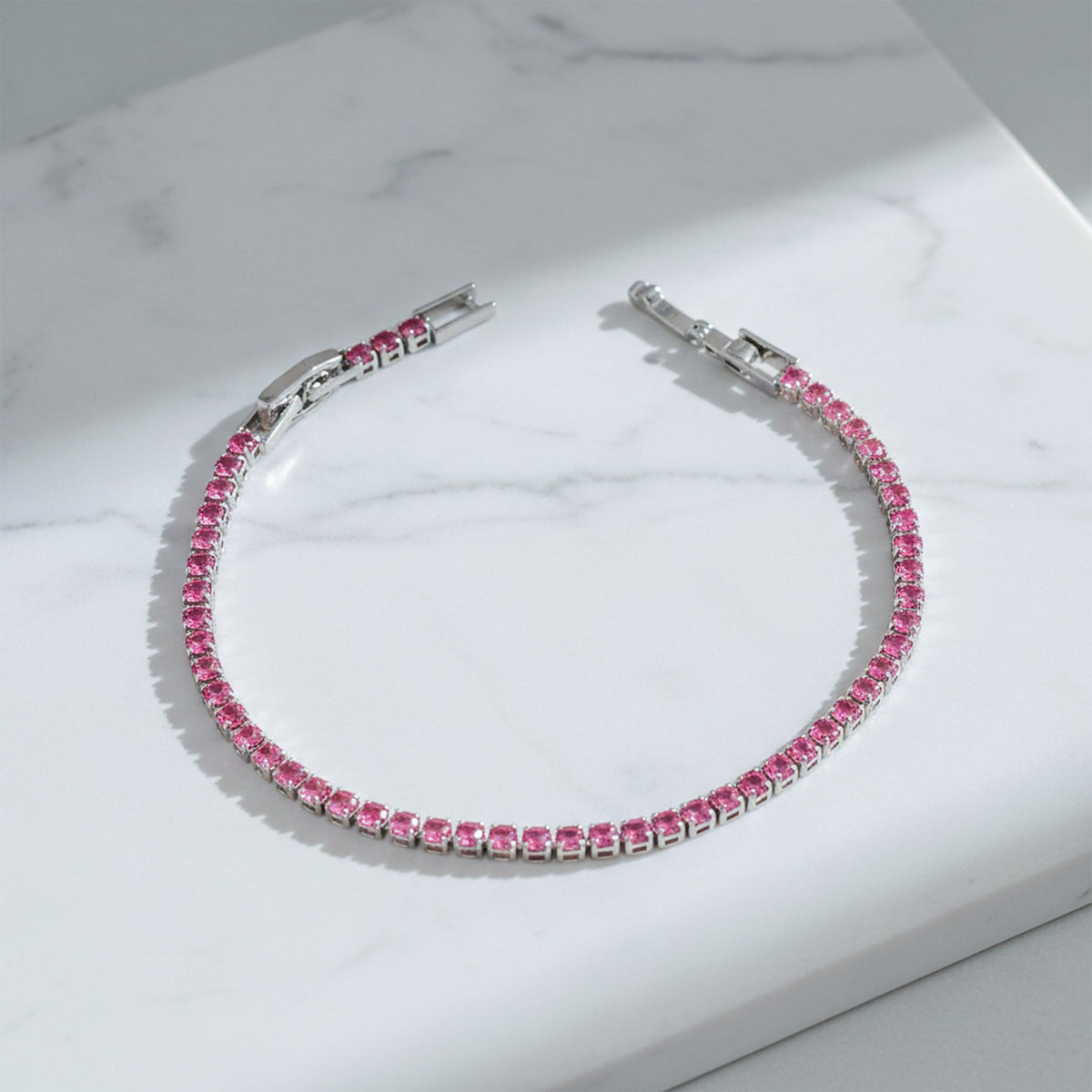 Ruby Radiance Luxe Tennis Bracelet jewellery product view 5