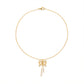 Elegant Gold Bow Pendant Necklace jewellery product view 5