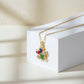 Multicolor Crystal Flower Pendant Necklace jewellery product view 4