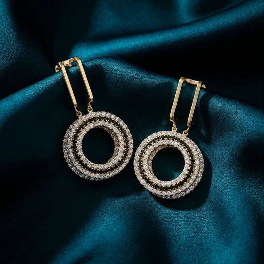 Orbella Crystal Drops Earrings jewellery product view 1