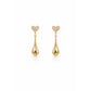 Golden Heart Drip Luxe Earrings jewellery product view 7