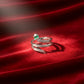 Mystic Emerald Diamond Wrap Ring jewellery product view 4