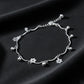 Luna Floral Charm Anklet jewellery product view 1