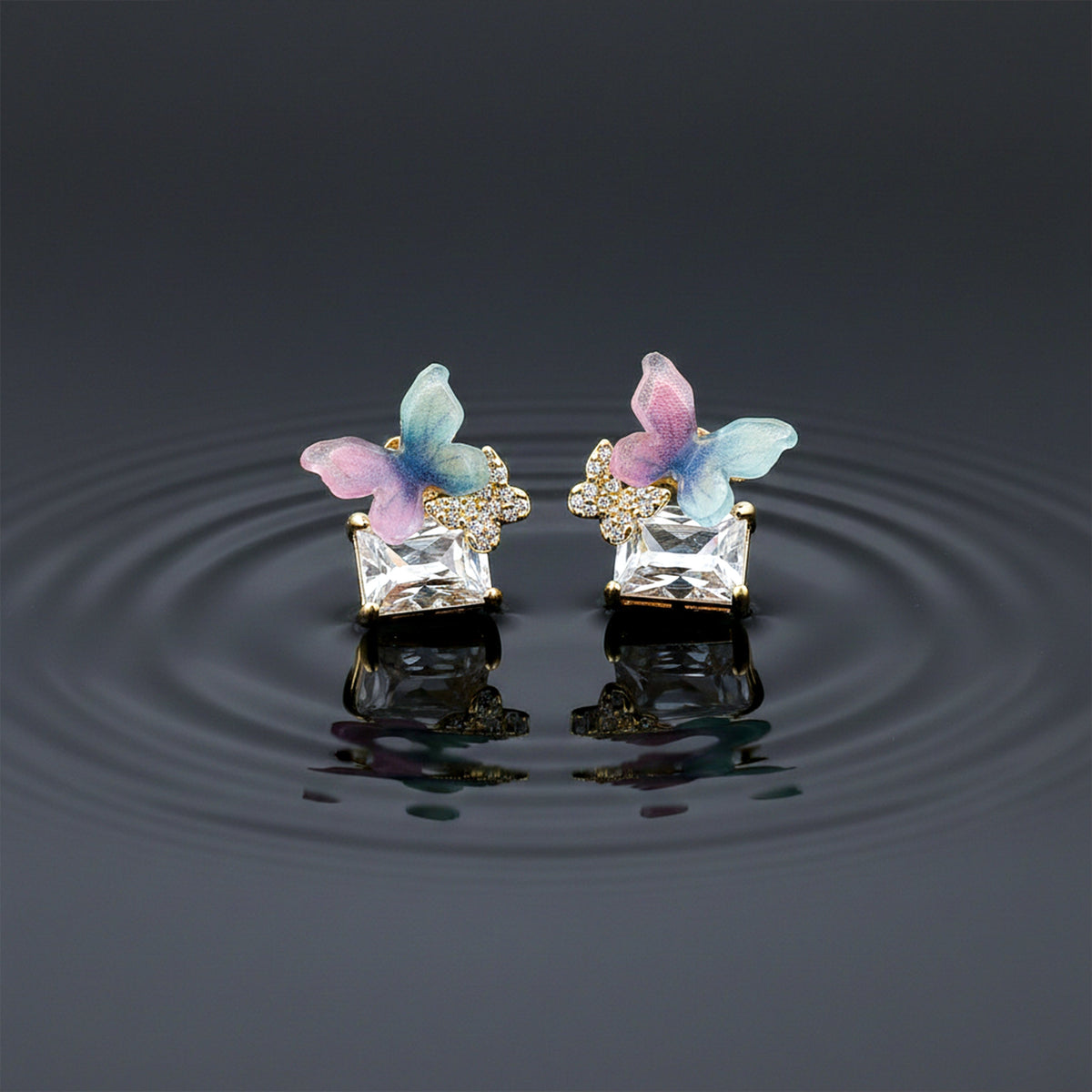 Rangrez Pastel Butterfly Earrings jewellery product view 2