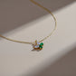 Emerald Butterfly Necklace jewellery product view 5