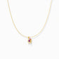 Shiny Pink Floral Gold Chain Necklace jewellery product view 4