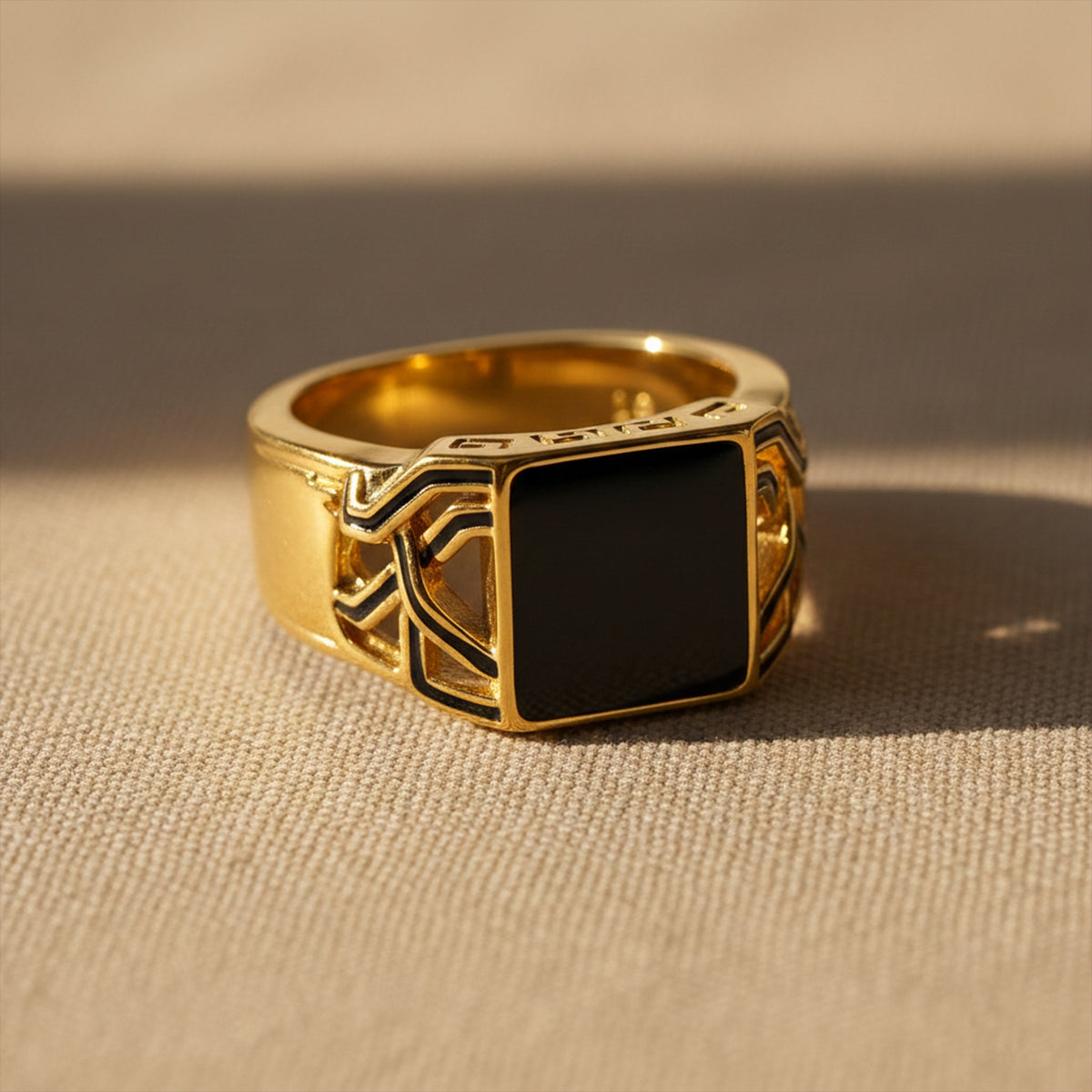Golden Noir Ring jewellery product view 3