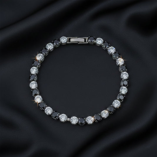 Noir Diamond Elegance Tennis Bracelet jewellery product view 1