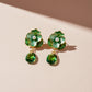 Premium Green Floral Stone Earrings jewellery product view 3