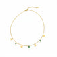 Green Stone Butterfly Charm Necklace jewellery product view 4