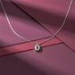 Luxe Oval Crystal Pendant Necklace jewellery product view 2