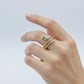 Emerald Diamond Snake Coil Ring jewellery product view 4