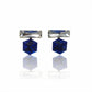 Blue Cube Crystal Dangle Earrings jewellery product view 6