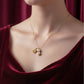Golden Peanut Pearl Pendant Necklace jewellery product view 4