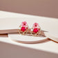 Ruby Petal Charm Earrings jewellery product view 3