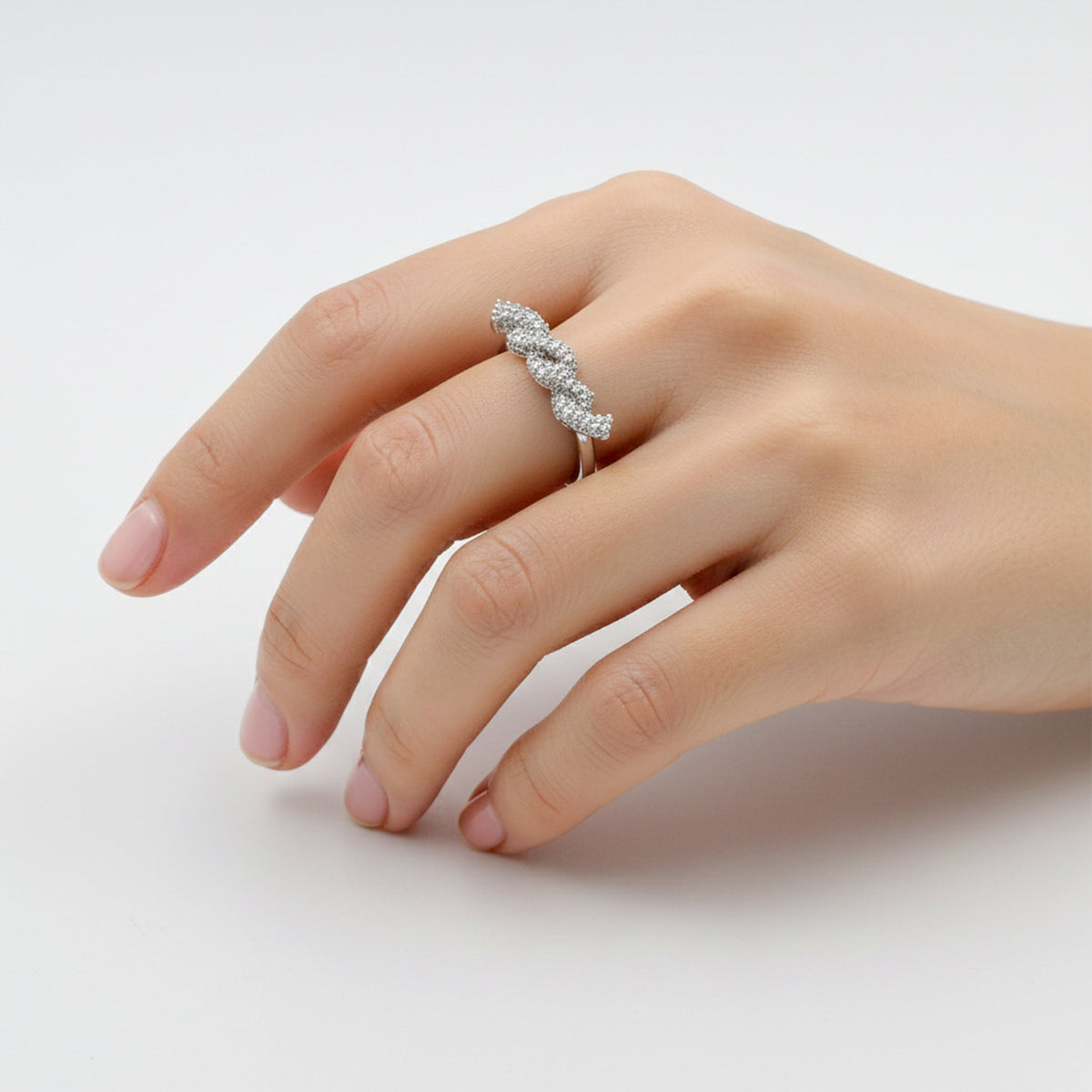 Wave Zircon Ring jewellery product view 2
