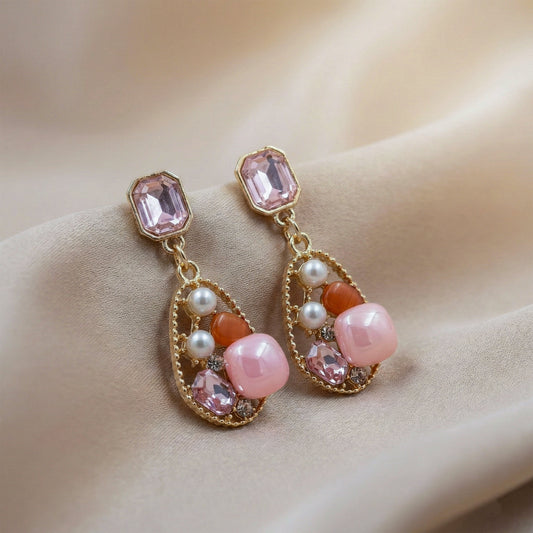 Pink Luxe Charm Earrings jewellery product view 1