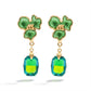 Green Bloom Crystal Earrings jewellery product view 6