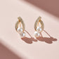 Elegant Double Pearl Drop Diamond Earrings jewellery product view 1