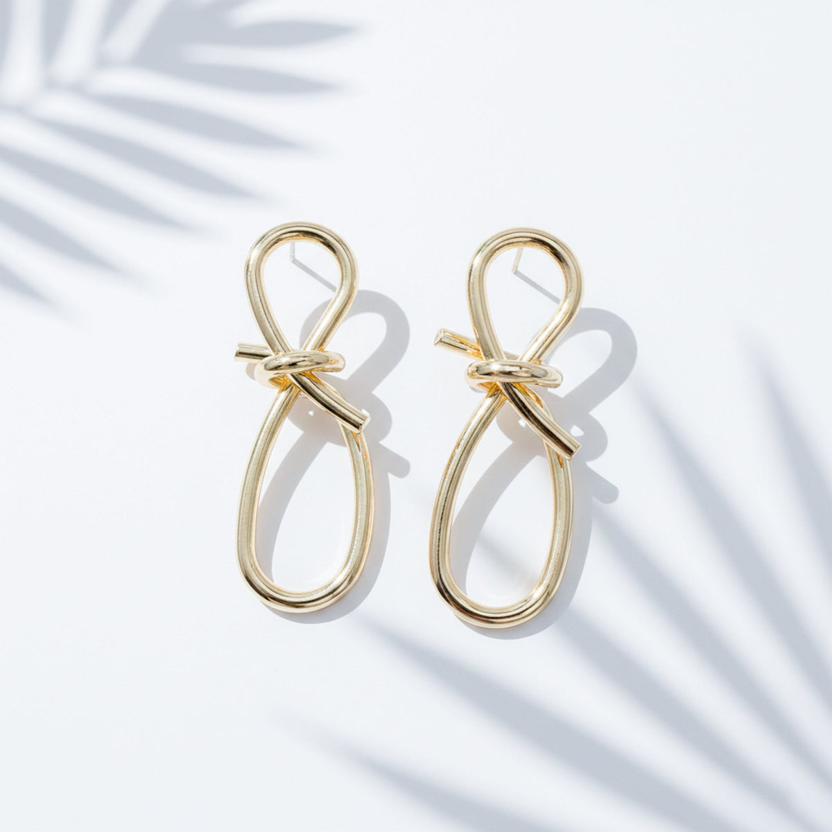 Luxe Knot Loop Drop Earrings jewellery product view 5