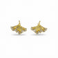 Golden Ginkgo Crystal Earrings jewellery product view 6