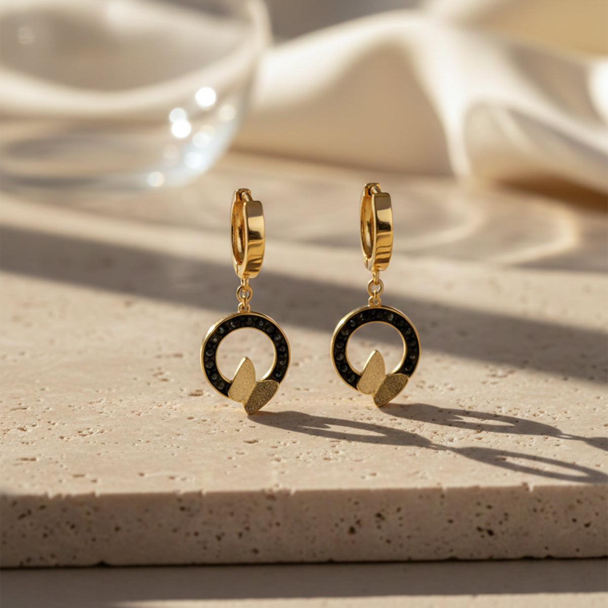 Chic Butterfly Loop Drop Earrings jewellery product view 2