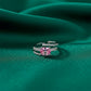 Pink Sapphire Diamond Split Band Ring jewellery product view 3