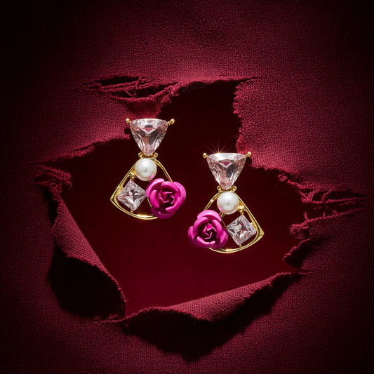 Rose Elegance Earrings jewellery product view 1