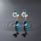 Teal Blossom Drop Earrings jewellery product view 3