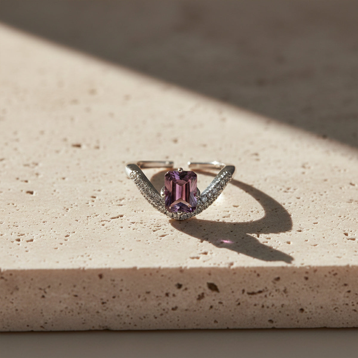 Aurora Violet Designer Ring jewellery product view 2