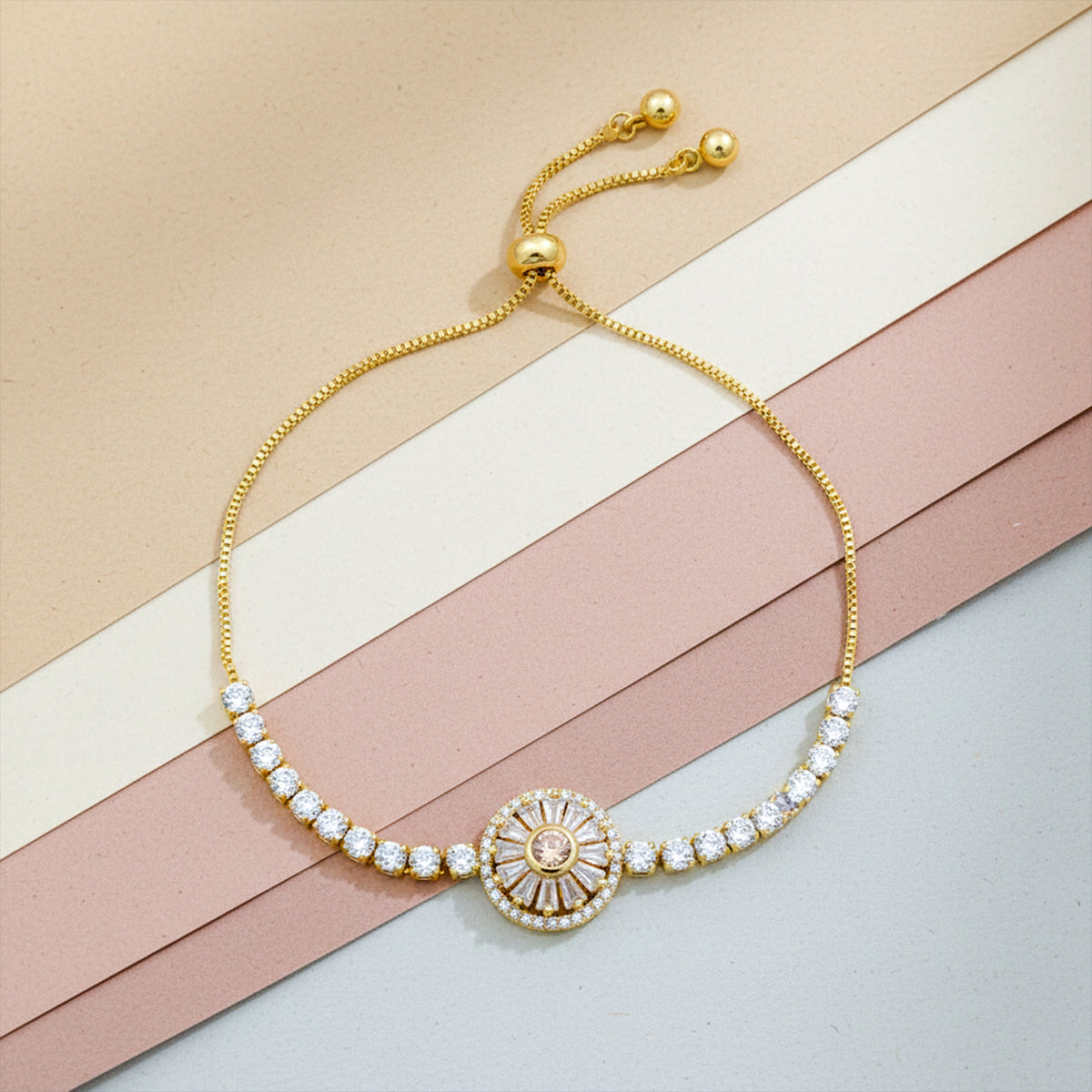 Luxe Orbit Zircon Bracelet jewellery product view 2