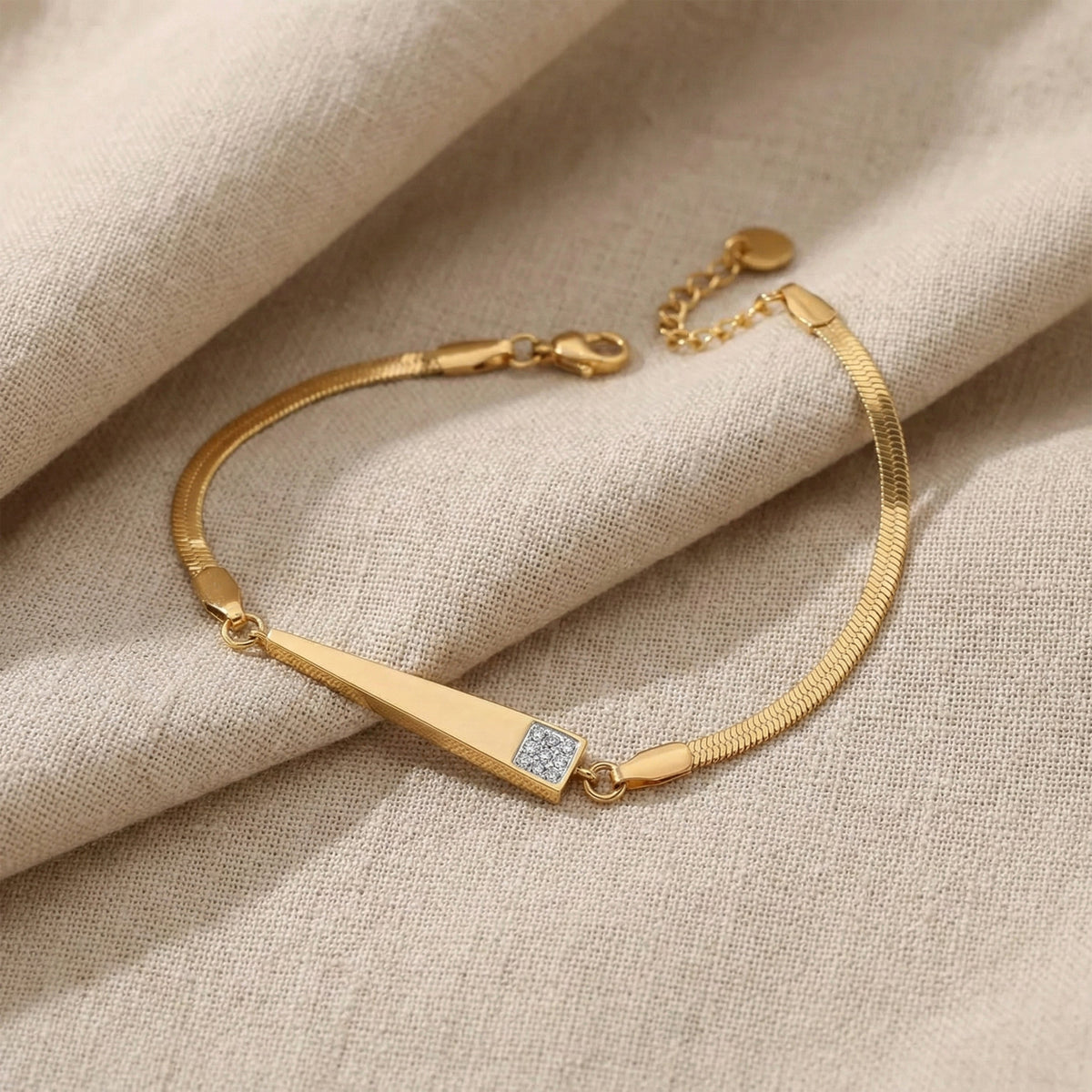 Imperial Gold Bar Snake Chain Bracelet jewellery product view 4