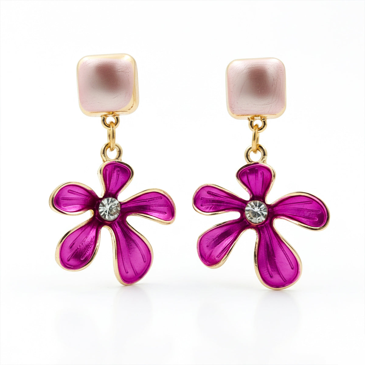 Blush Flower Chic Earrings jewellery product view 6