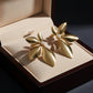 Gold Flower Earrings jewellery product view 4