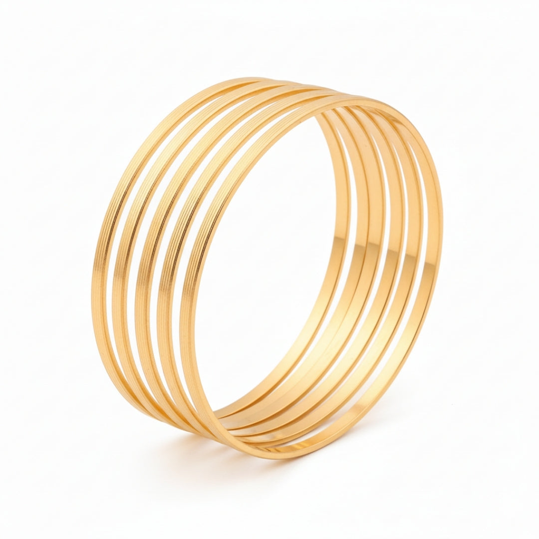 Classic Slim Gold Bangles jewellery product view 10