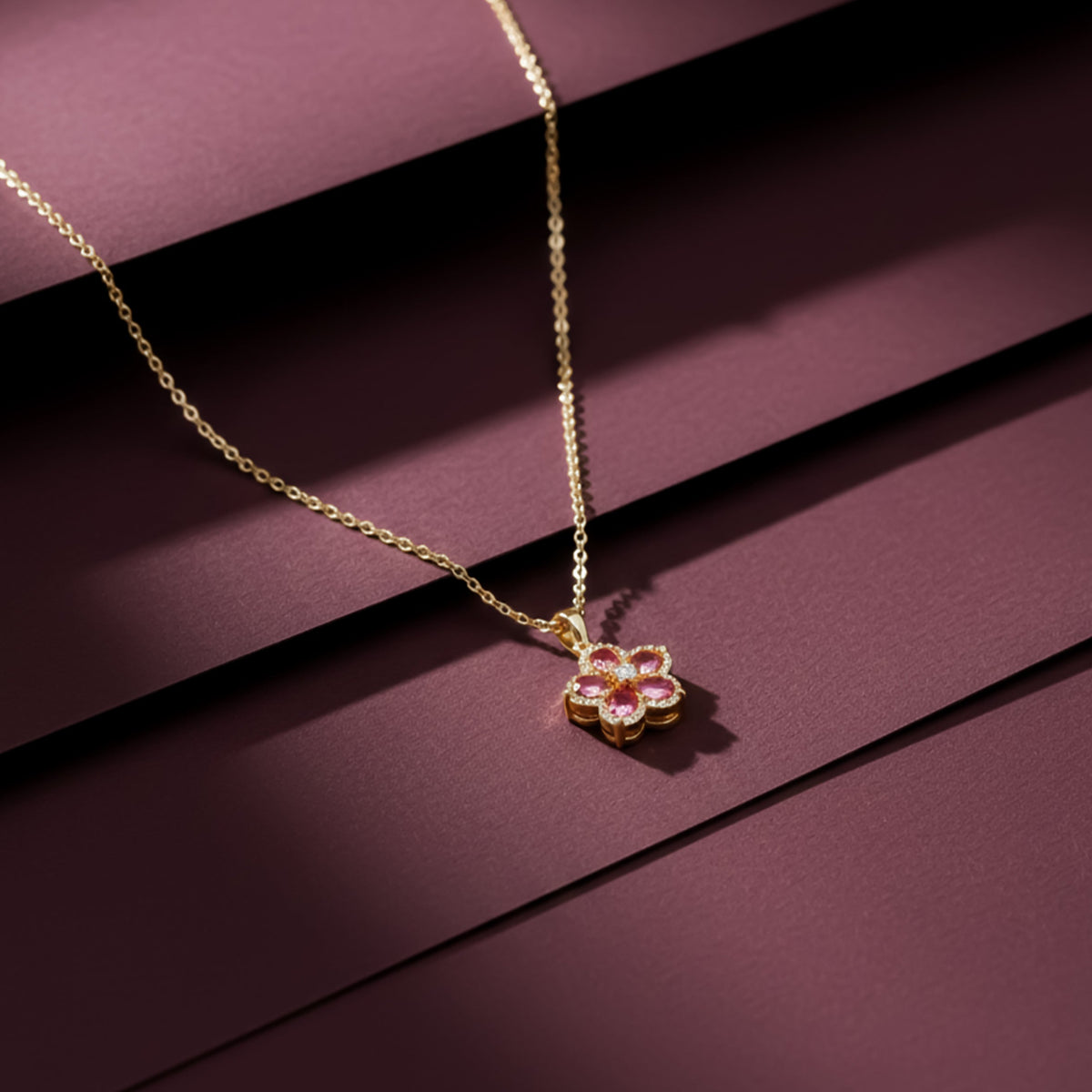 Rose Bloom Luxe Pendant Necklace jewellery product view 4
