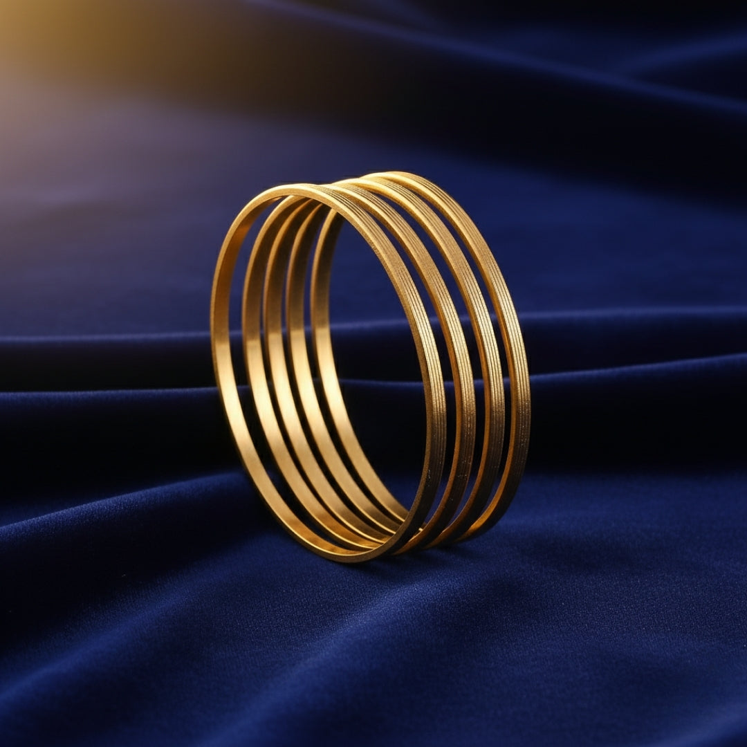 Classic Slim Gold Bangles jewellery product view 7