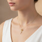 Elegant Gold Bow Pendant Necklace jewellery product view 3